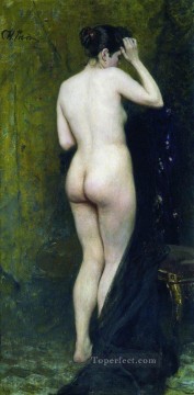  1896 Works - nude model from behind 1896 Ilya Repin